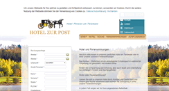 Desktop Screenshot of hotelzurpost-twistesee.de