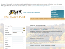 Tablet Screenshot of hotelzurpost-twistesee.de